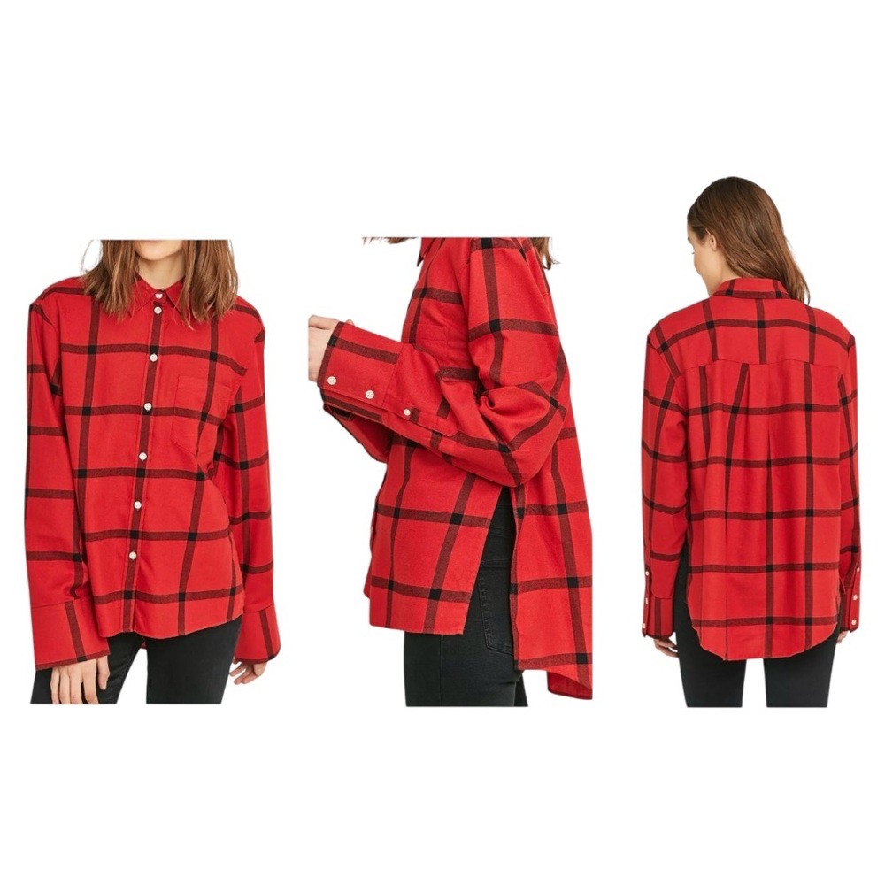 Cheap Monday Plaid Button Down Size Medium